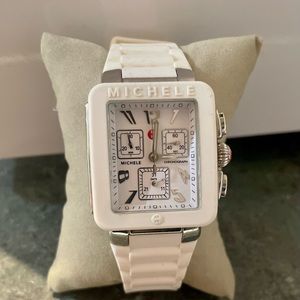 Michele Silicon White Watch
